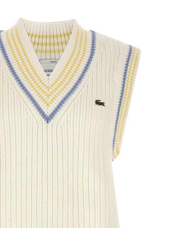 26SS 라코스테 니트 베스트 AH06144I5 White - LACOSTE