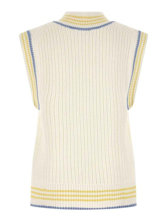 26SS 라코스테 니트 베스트 AH06144I5 White - LACOSTE