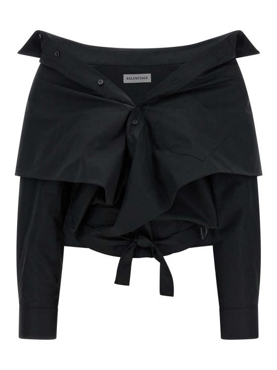 26SS 발렌시아가 블라우스 872123TUM201000 Black
