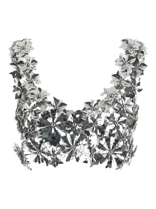 26SS 파코라반 민소매 티셔츠 26EITO243PS0129040 Silver