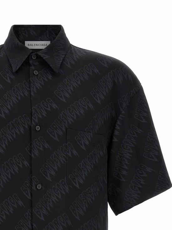 26SS 발렌시아가 반팔 셔츠 871407TUL021069 Black - BALENCIAGA