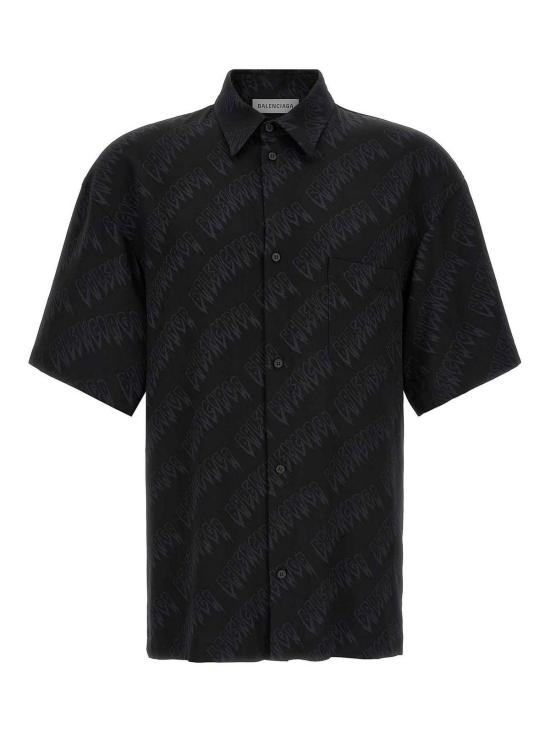 26SS 발렌시아가 반팔 셔츠 871407TUL021069 Black