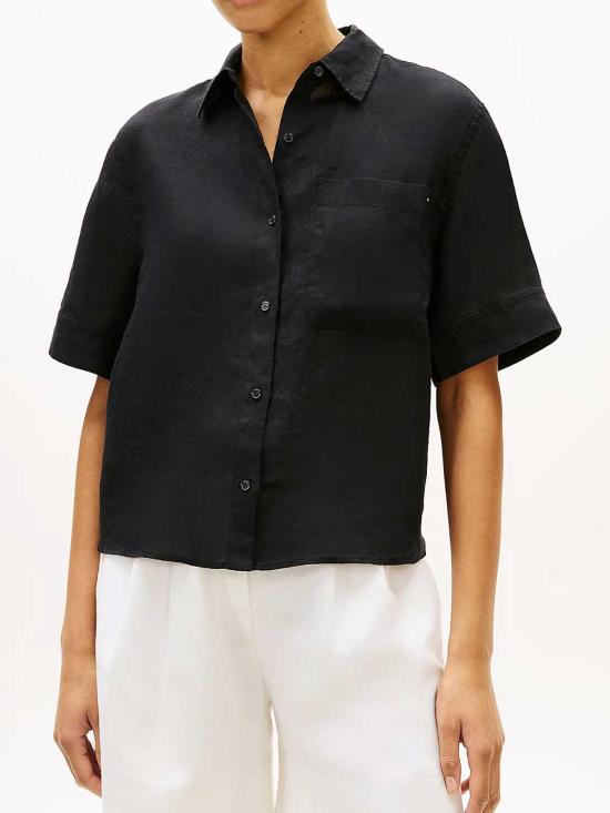 26SS 타미힐피거 셔츠 WW0WW48925BDS Black - TOMMY HILFIGER