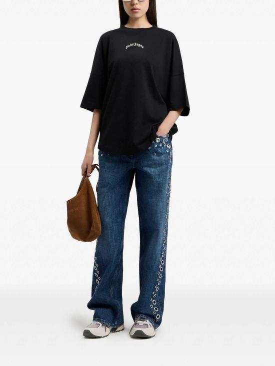 26SS 팜앤젤스 반팔 티셔츠 PWAA07CS26JER002100A Black - PALM ANGELS