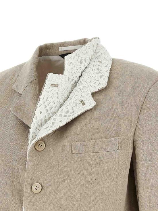 26SS 꼼데가르송 수트 자켓 GQJ0241 Beige - COMME DES GARCONS
