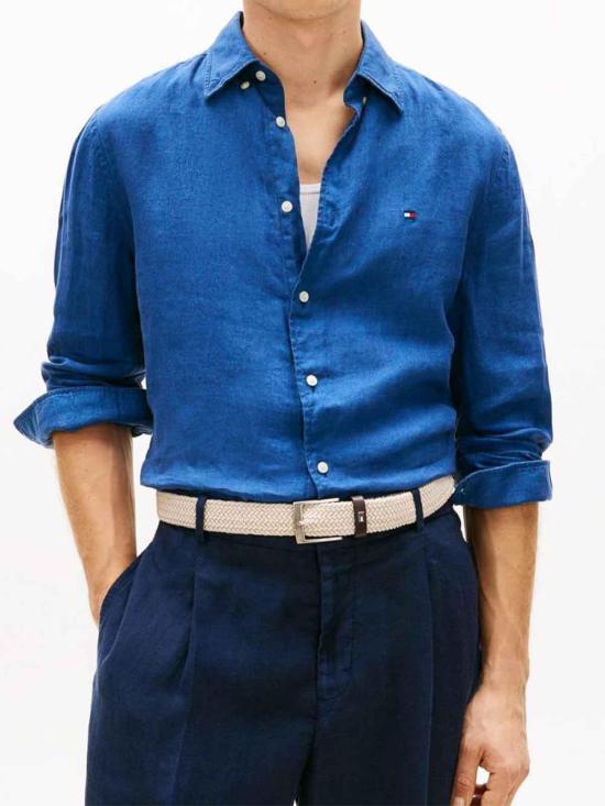 26SS 타미힐피거 긴팔 셔츠 MW0MW41530C3I Blue - TOMMY HILFIGER