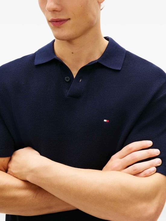 26SS 타미힐피거 폴로 티셔츠 MW0MW42795DW5 Blue - TOMMY HILFIGER