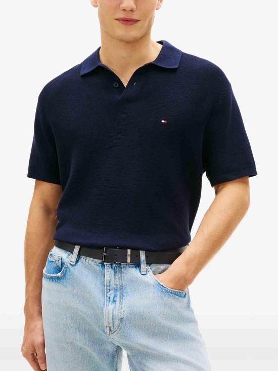 26SS 타미힐피거 폴로 티셔츠 MW0MW42795DW5 Blue - TOMMY HILFIGER