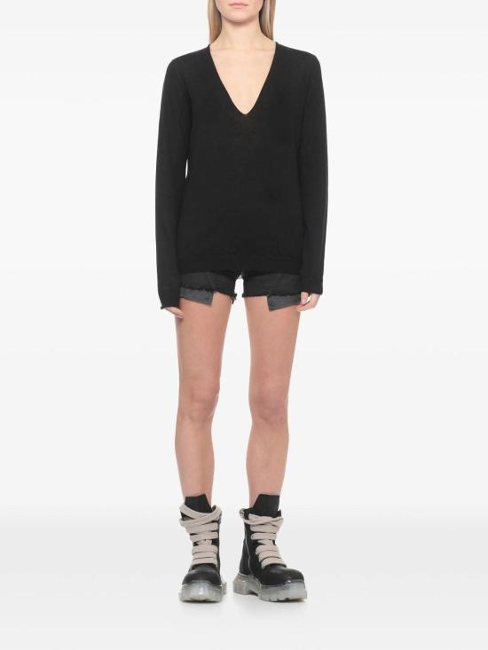 26SS 릭 오웬스 긴팔 티셔츠 RP01F6623WS09 Black - RICK OWENS