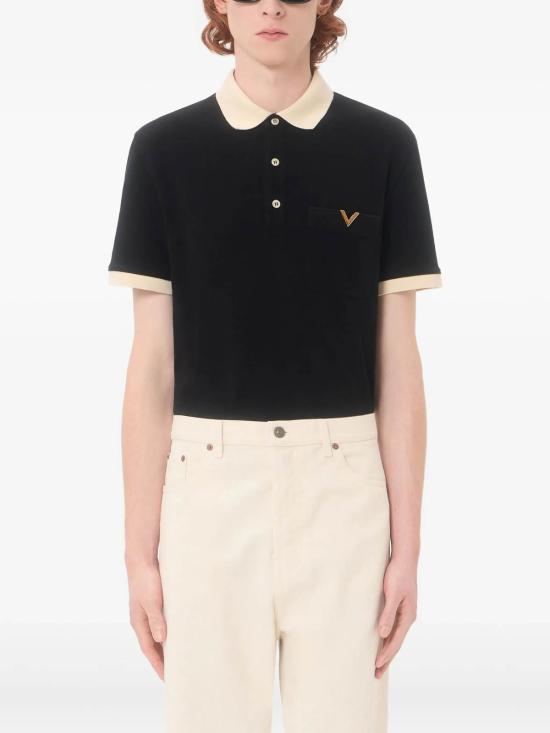 26SS 발렌티노 가라바니 폴로 티셔츠 8V0MH01KBGT9RA Black - VALENTINO GARAVANI