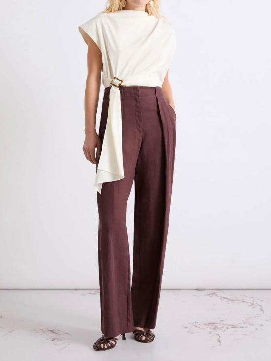 26SS 마렐라 스트레이트 팬츠 261313E20 Brown - MARELLA