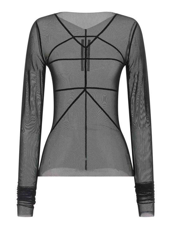 26SS 릭 오웬스 긴팔 티셔츠 RO01F6277TUS09 Black