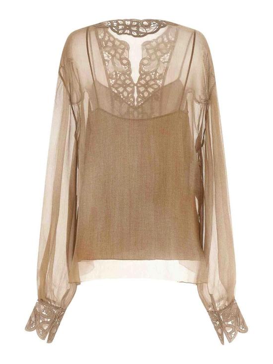 26SS 에르마노 설비노 블라우스 D482K766CSRFWBS4850 Beige - ERMANNO SCERVINO