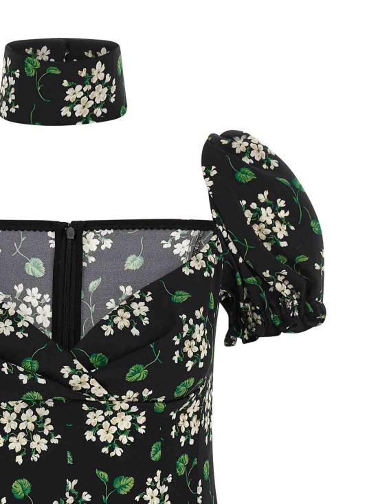 26SS 돌체앤가바나 미디 원피스 F659HTFSA85HX6BX Black - DOLCE & GABBANA