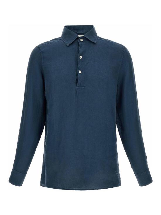 26SS 세인트바쓰 폴로 티셔츠 RAPHAELPOLOLONGLINEN61BLUENAVY Blue