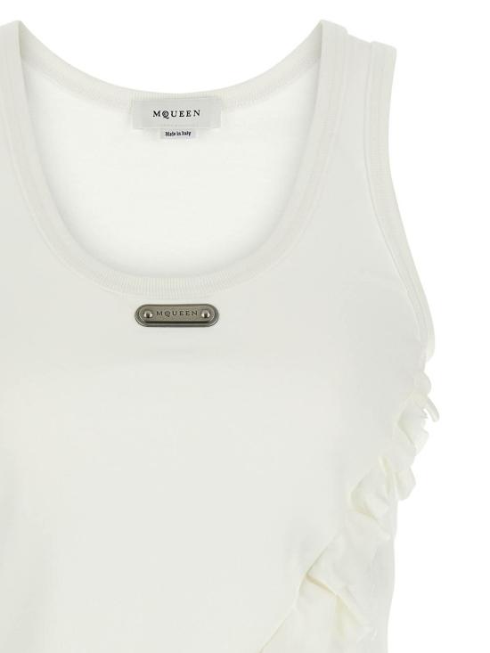 26SS 알렉산더 맥퀸 민소매 티셔츠 870702QLAEZ9007 White - ALEXANDER MCQUEEN