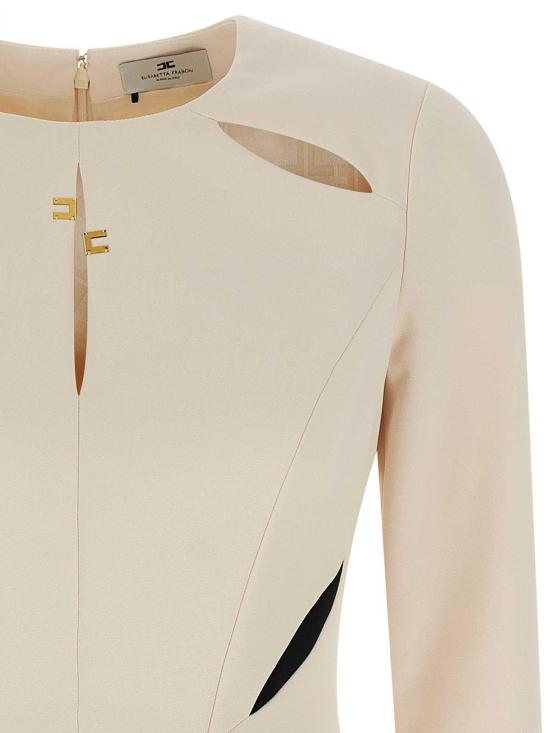 26SS 엘리자베타프랜치 미디 원피스 AB86861E2E84 White - ELISABETTA FRANCHI