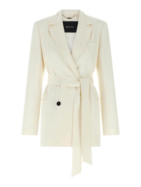 26SS 키톤 수트 자켓 D57513K0977A3200Q White