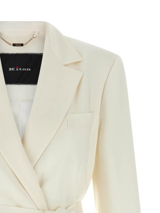 26SS 키톤 수트 자켓 D57513K0977A3200Q White - KITON