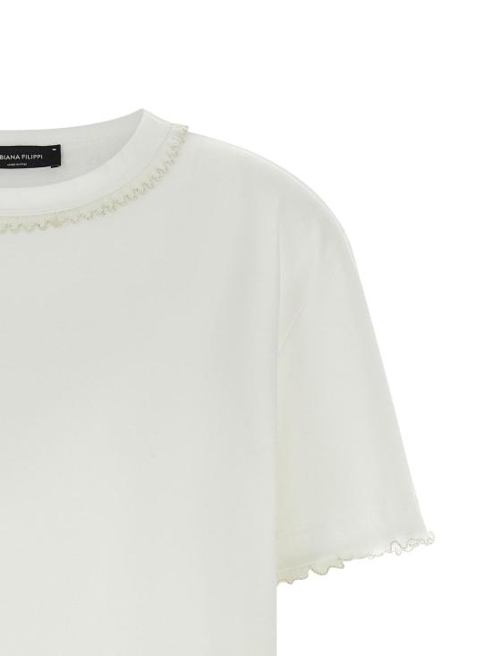 26SS 파비아나 필리피 반팔 티셔츠 JED276F133M18921 White - FABIANA FILIPPI