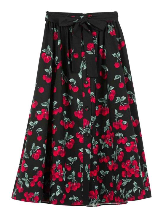 26SS 트윈셋 미디 스커트 261TT259413502 Black