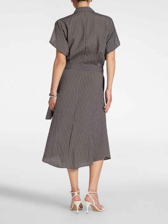 26SS 엘레나미로 미디 원피스 7063Z200120N001 Grey - ELENA MIRÒ