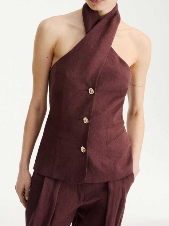 26SS 마렐라 민소매 티셔츠 261316E20 Brown - MARELLA