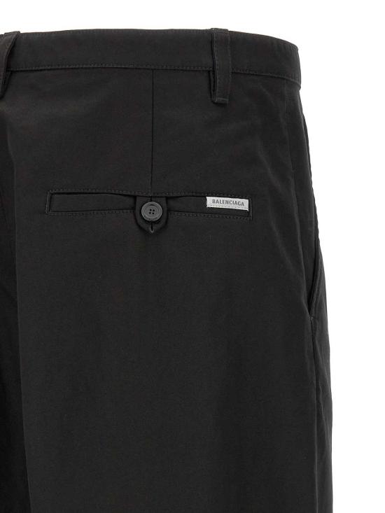 26SS 발렌시아가 스트레이트 팬츠 871309TKP071000 Black - BALENCIAGA