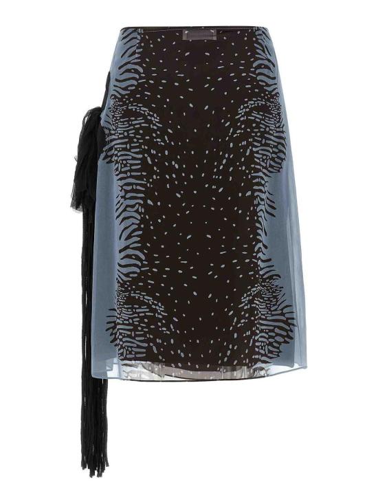 26SS 살바토레 페라가모 미디 스커트 793912WASHEDDENIMEXPRESSO Multicolour - SALVATORE FERRAGAMO