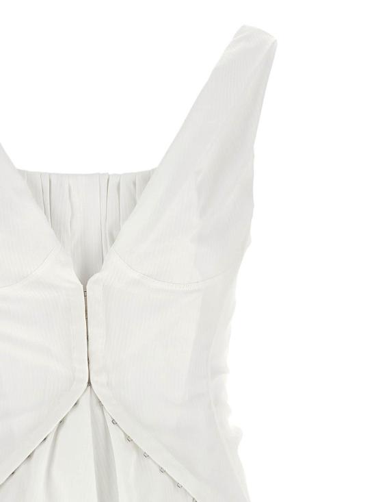 26SS 알렉산더 맥퀸 숏 원피스 868507QAACZ9000 White - ALEXANDER MCQUEEN