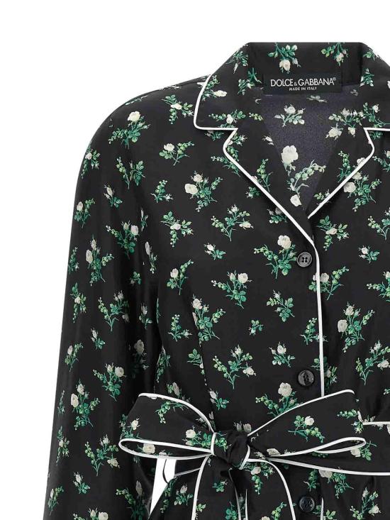 26SS 돌체앤가바나 로즈 앤 릴리 오브 더 베일리 프린트 트윌 셔츠 F5I89TIS13GHX6CB - DOLCE & GABBANA
