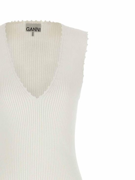 26SS 가니 롱 원피스 A1030474135 White - GANNI