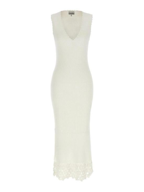 26SS 가니 롱 원피스 A1030474135 White