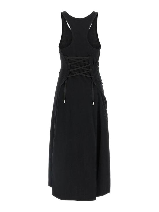 26SS 알렉산더 맥퀸 롱 원피스 863591QLAEZ1000 Black - ALEXANDER MCQUEEN