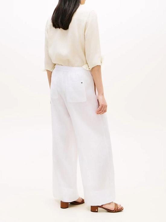 26SS 타미힐피거 스트레이트 팬츠 WW0WW48970YCF White - TOMMY HILFIGER