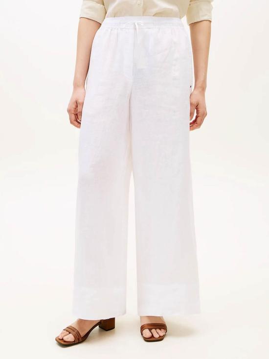 26SS 타미힐피거 스트레이트 팬츠 WW0WW48970YCF White - TOMMY HILFIGER