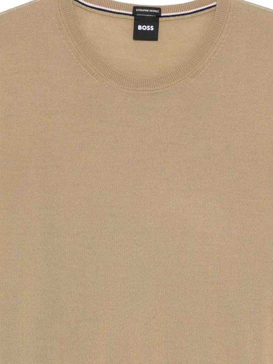26SS 휴고보스 레귤러핏 코튼 캐주얼 니트 50468239252 Dark Beige - HUGO BOSS