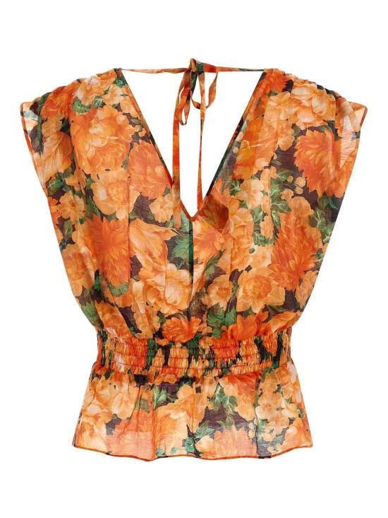 26SS 핑코 민소매 티셔츠 106898A3BOAS4 Orange - PINKO