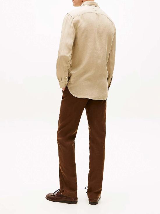 26SS 타미힐피거 긴팔 셔츠 MW0MW41530RBT Light Brown - TOMMY HILFIGER
