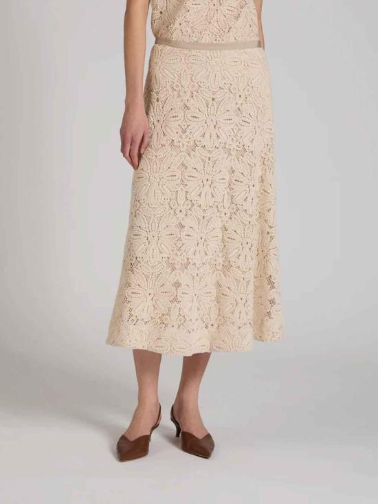 26SS 인코텍스 미디 스커트 101957D9491403 Beige - INCOTEX