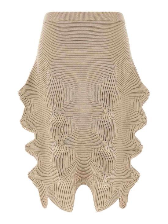 26SS 이세이 미야케 미디 스커트 IM66KG78348 Beige - ISSEY MIYAKE