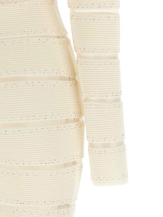 26SS 발망 숏 원피스 GF0R8955KJ84GDK White - BALMAIN