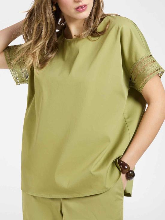 26SS 엘레나미로 반팔 티셔츠 2163Z000049N0A5 Green - ELENA MIRÒ