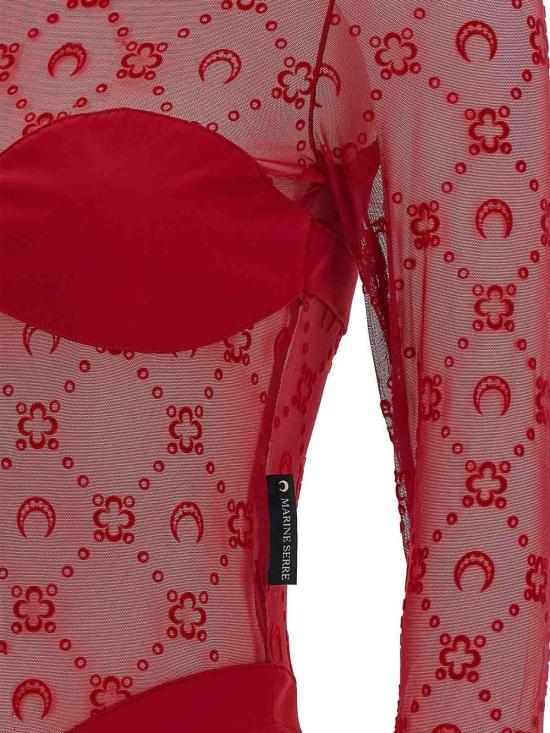 26SS 마린세르 바디수트 티셔츠 WTO474ACJER0005RD11 Red - MARINE SERRE