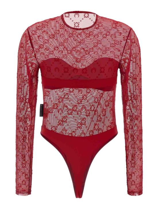 26SS 마린세르 바디수트 티셔츠 WTO474ACJER0005RD11 Red - MARINE SERRE