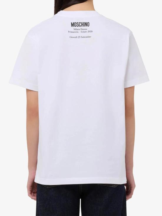 26SS 모스키노 반팔 티셔츠 070804411001 White - MOSCHINO