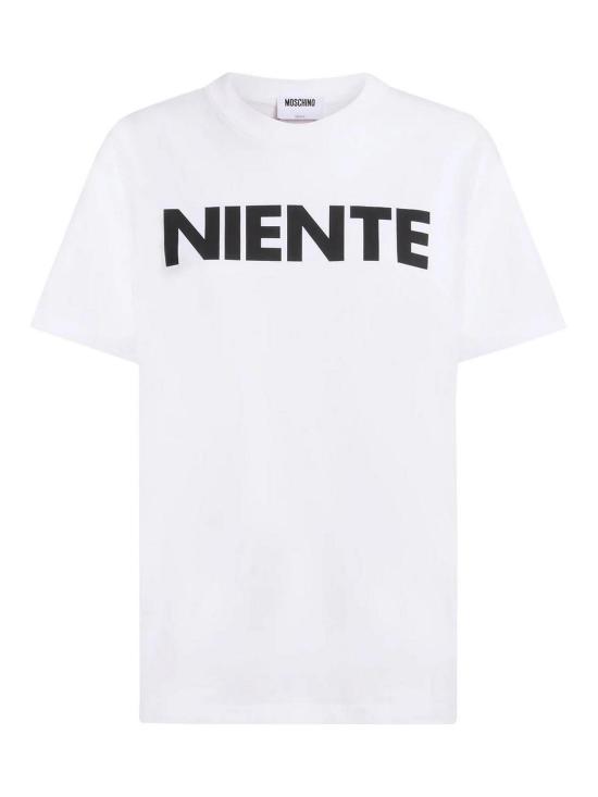 26SS 모스키노 반팔 티셔츠 070804411001 White