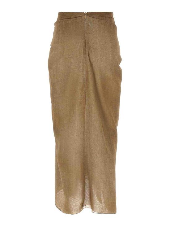 26SS 에르마노 설비노 롱 스커트 D482O704RWKS4850 Beige - ERMANNO SCERVINO