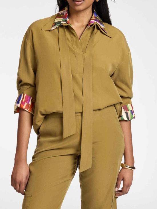 26SS 엘레나미로 블라우스 2040Z100036N028 Dark Yellow - ELENA MIRÒ