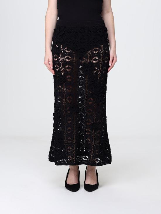 26SS 핑코 롱 스커트 106861A3B8 Z99 Black